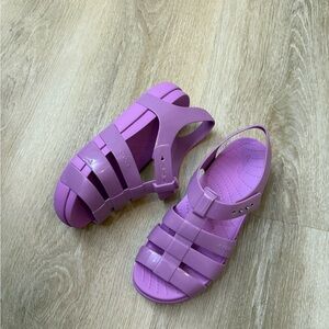 New CROCS Splash Glossy Fisherman Sandals Size 7 Women's Bubble